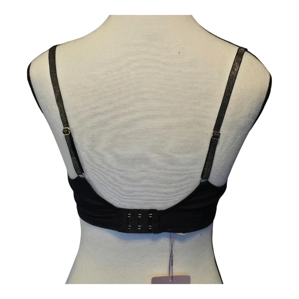 Savage x Fenty Bra Size 34B Henna Red Shining Star Unlined Demi Embroidered - Picture 3 of 8